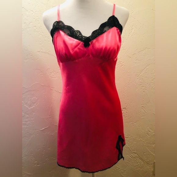 Other - Nighty pink satin and black lace.